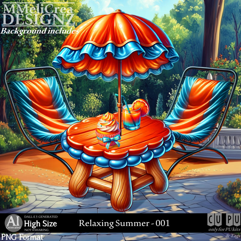 (image for) AI - Relaxing Summer - CU001 (CU4PU/PNG/PACK)